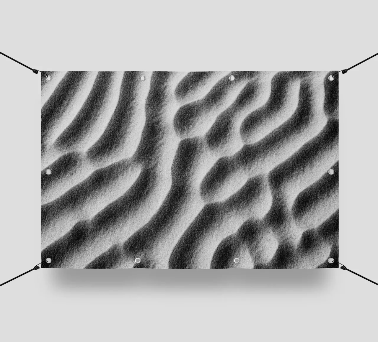 Abstract sand art in black and white telo in pvc da photolovers