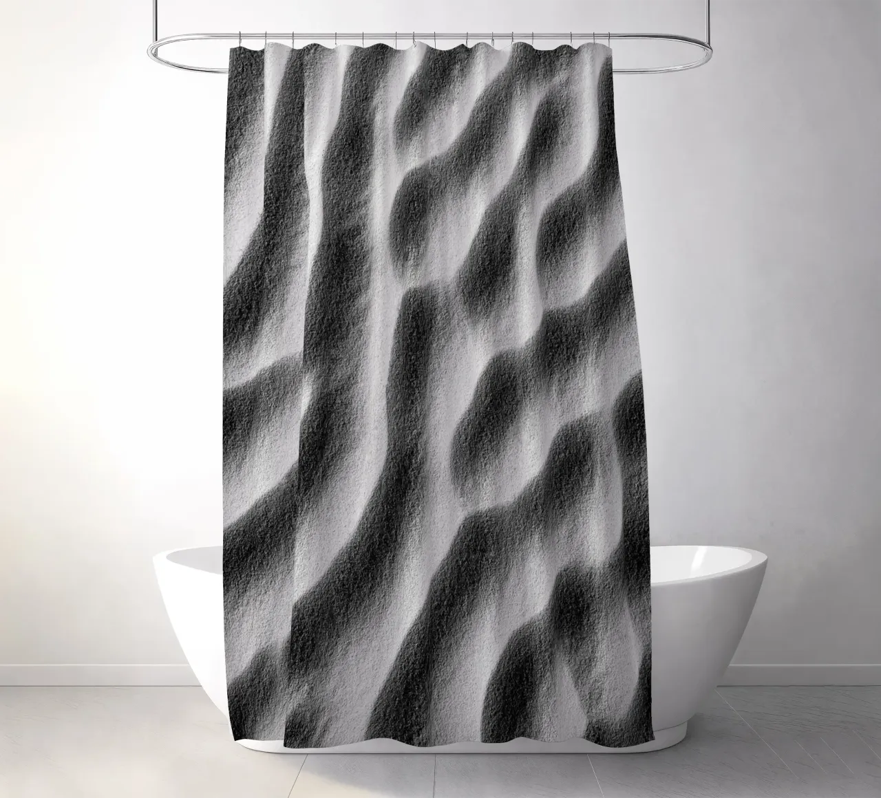 Abstract sand art in black and white tenda da doccia da photolovers