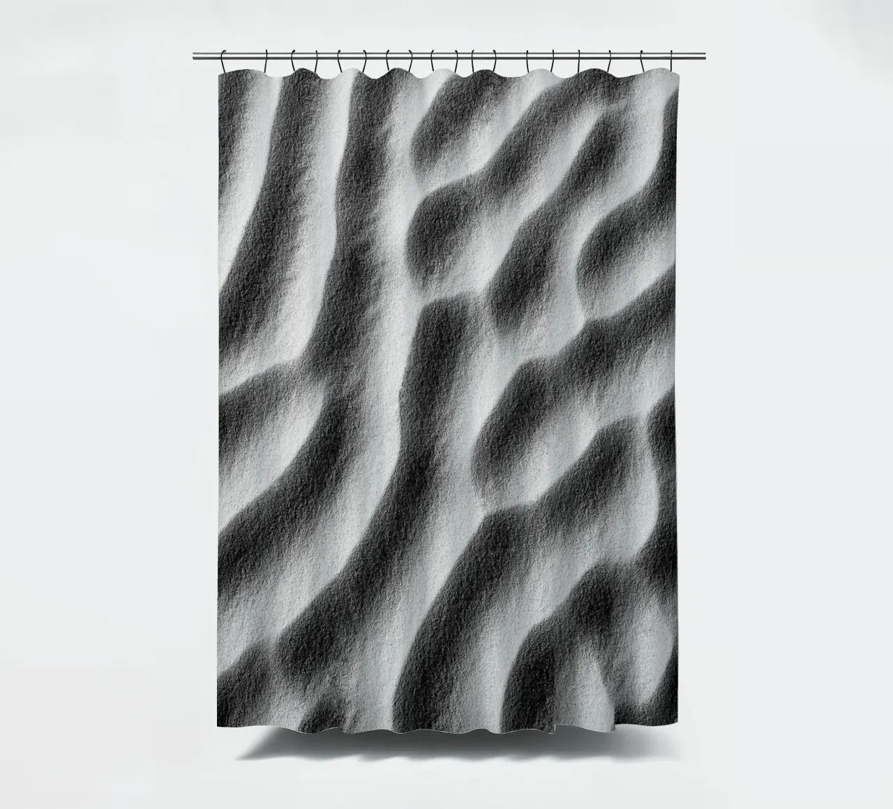 Abstract sand art in black and white tenda da doccia da photolovers