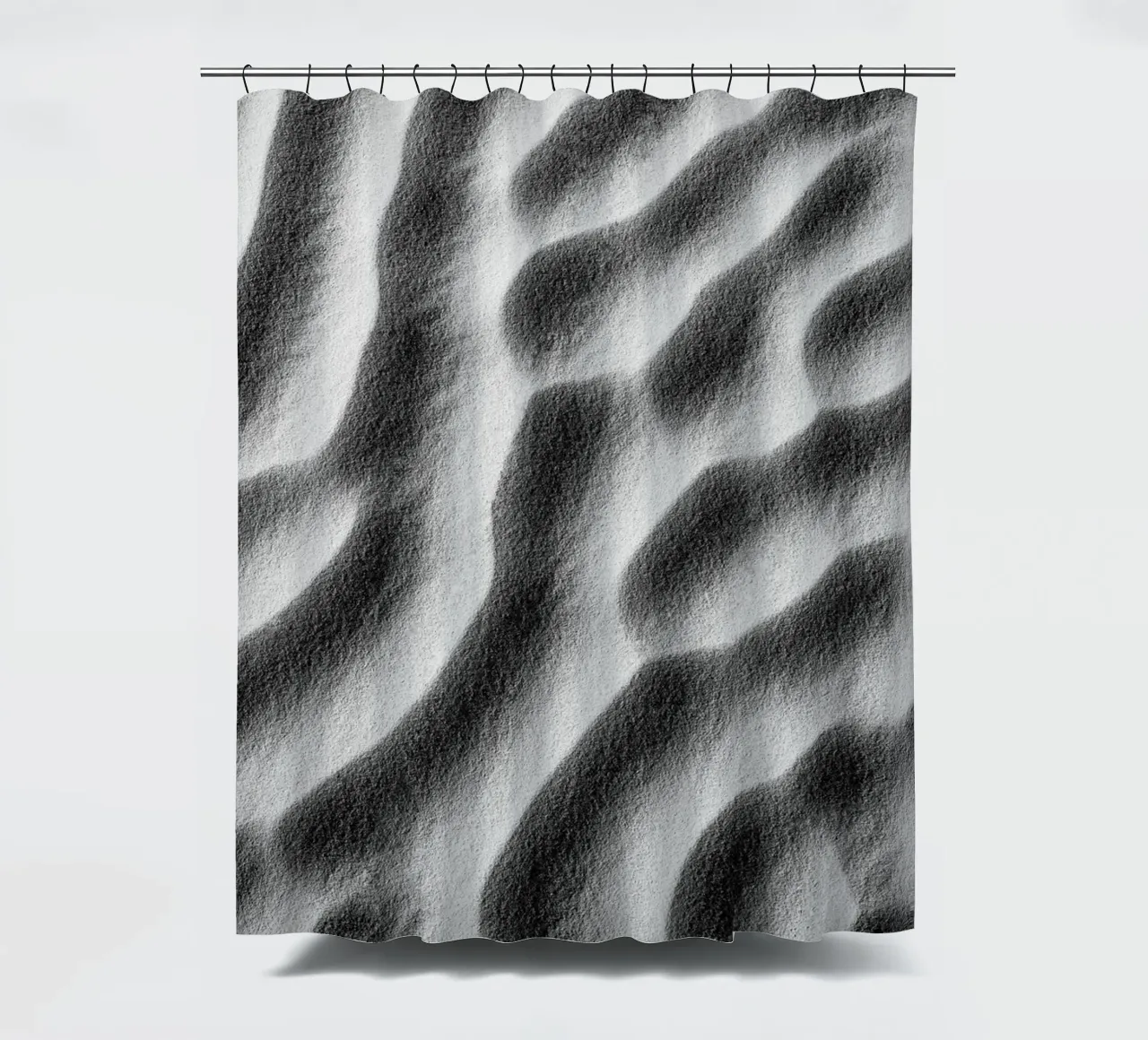 Abstract sand art in black and white tenda da doccia da photolovers