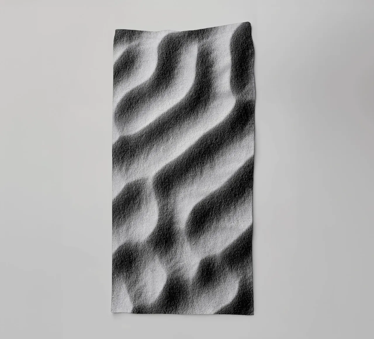 Abstract sand art in black and white asciugamano da bagno da photolovers