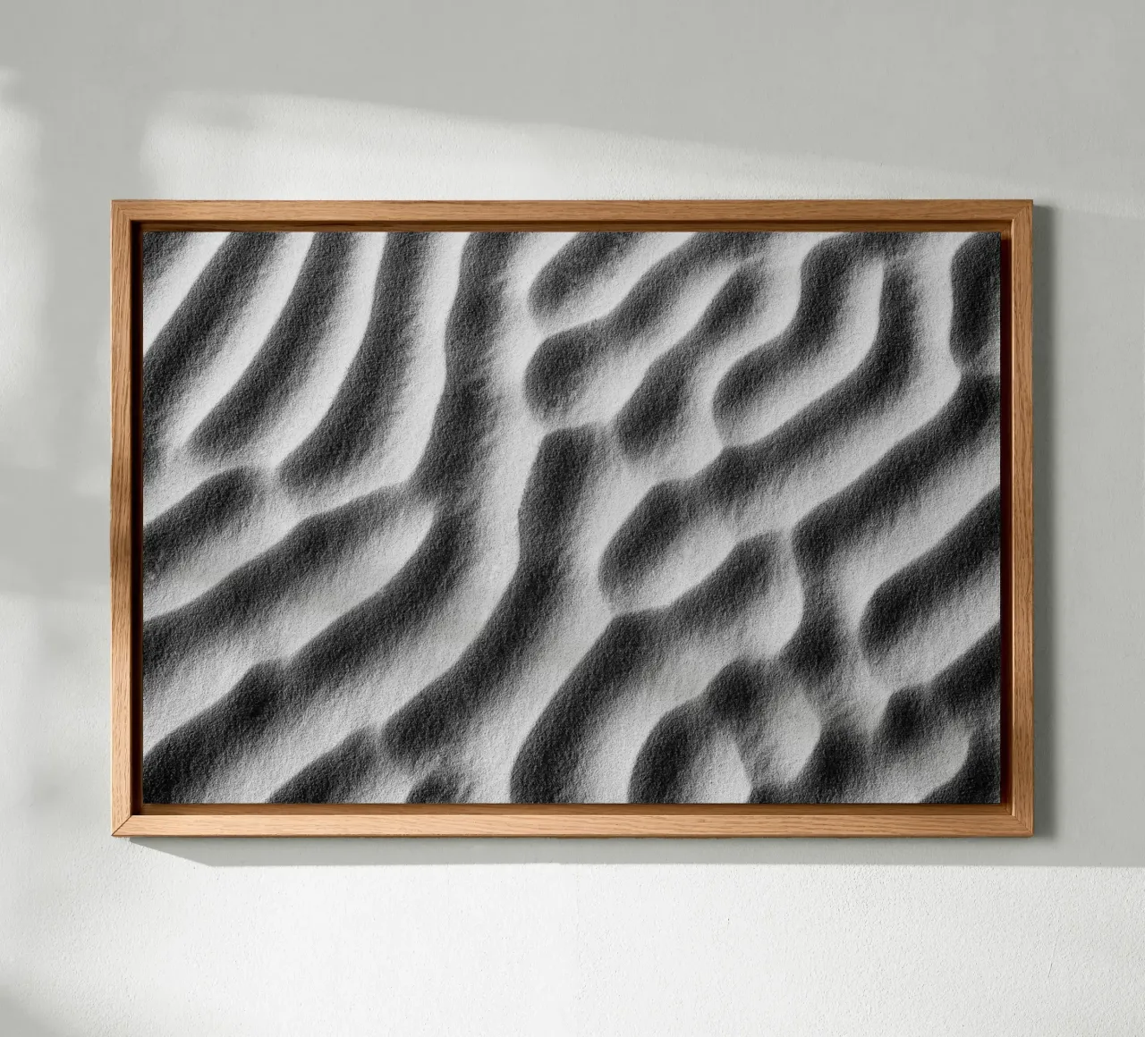 Abstract sand art in black and white alluminio dibond da photolovers
