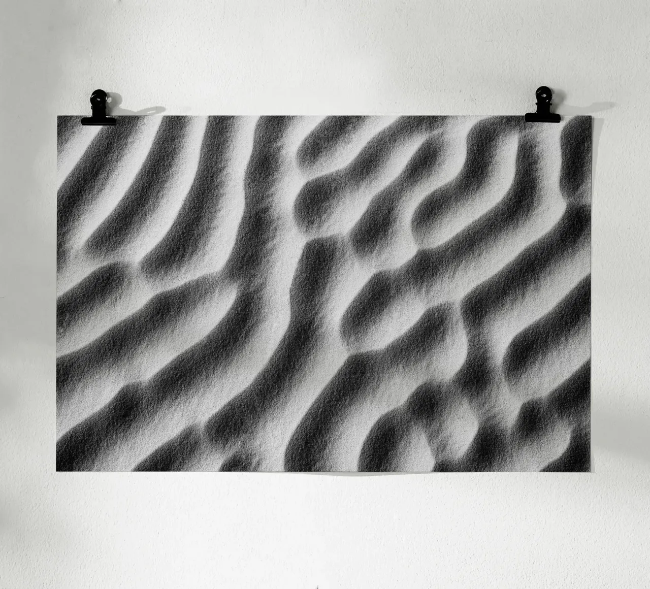 Abstract sand art in black and white carta hahnemühle da photolovers