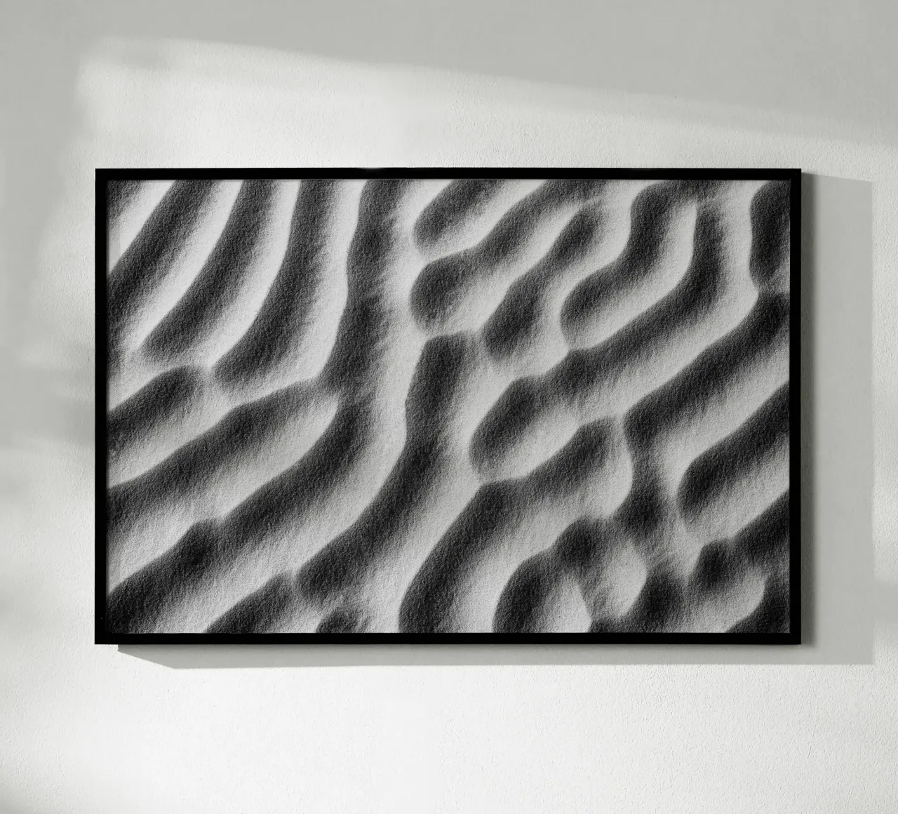 Abstract sand art in black and white carta hahnemühle da photolovers