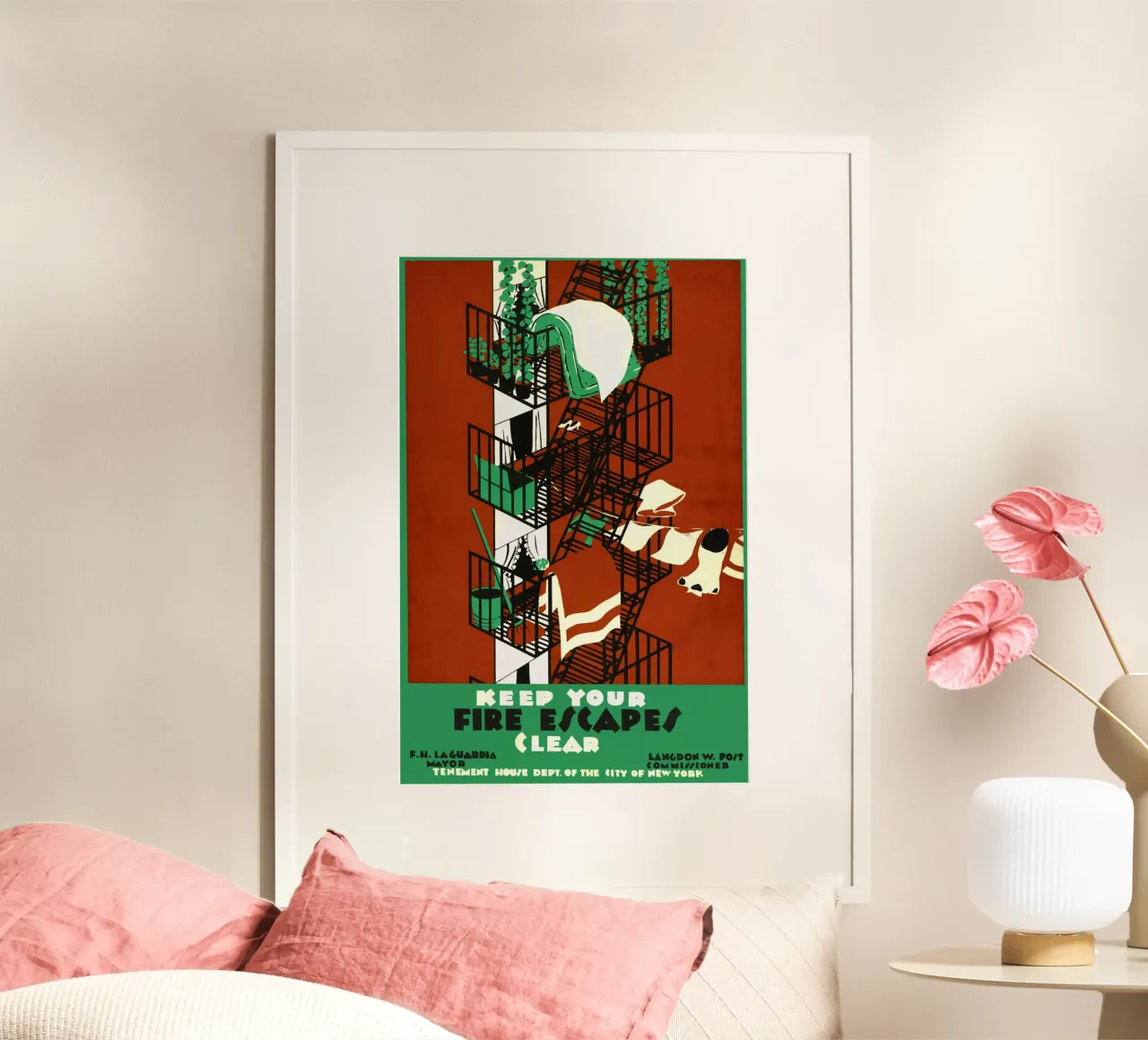 scale antincendio poster con telaio in alluminio da Danielshop
