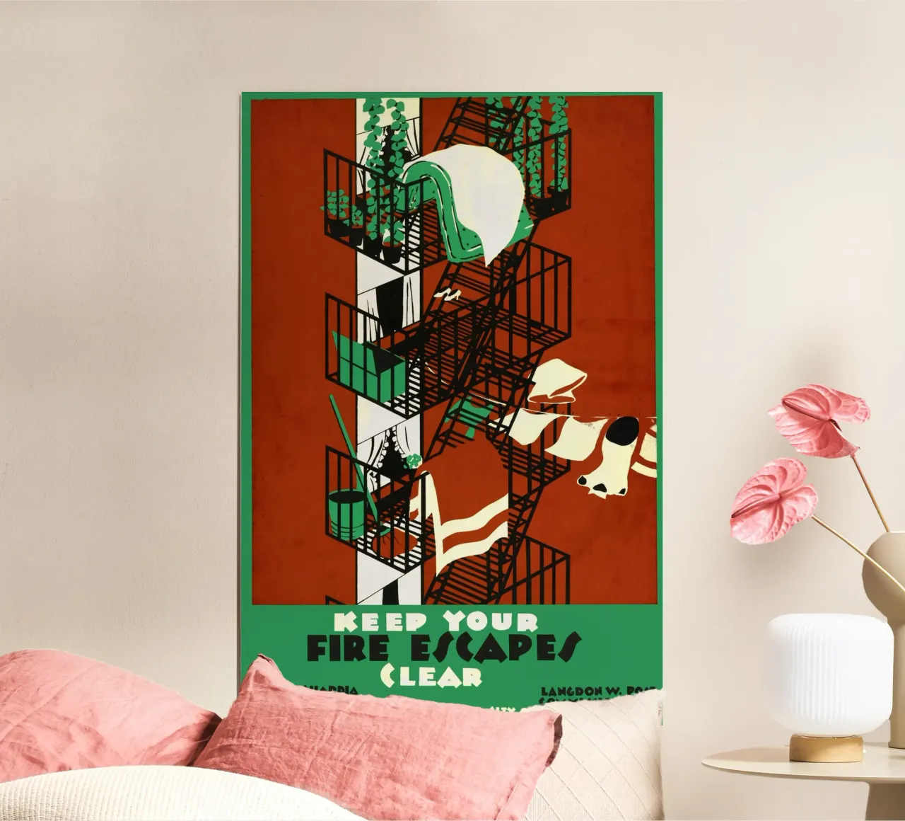 scale antincendio poster con telaio in alluminio da Danielshop