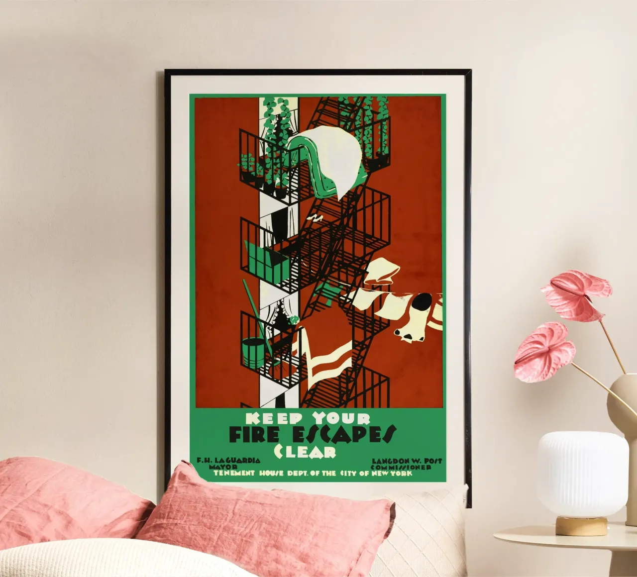 scale antincendio poster con telaio in alluminio da Danielshop