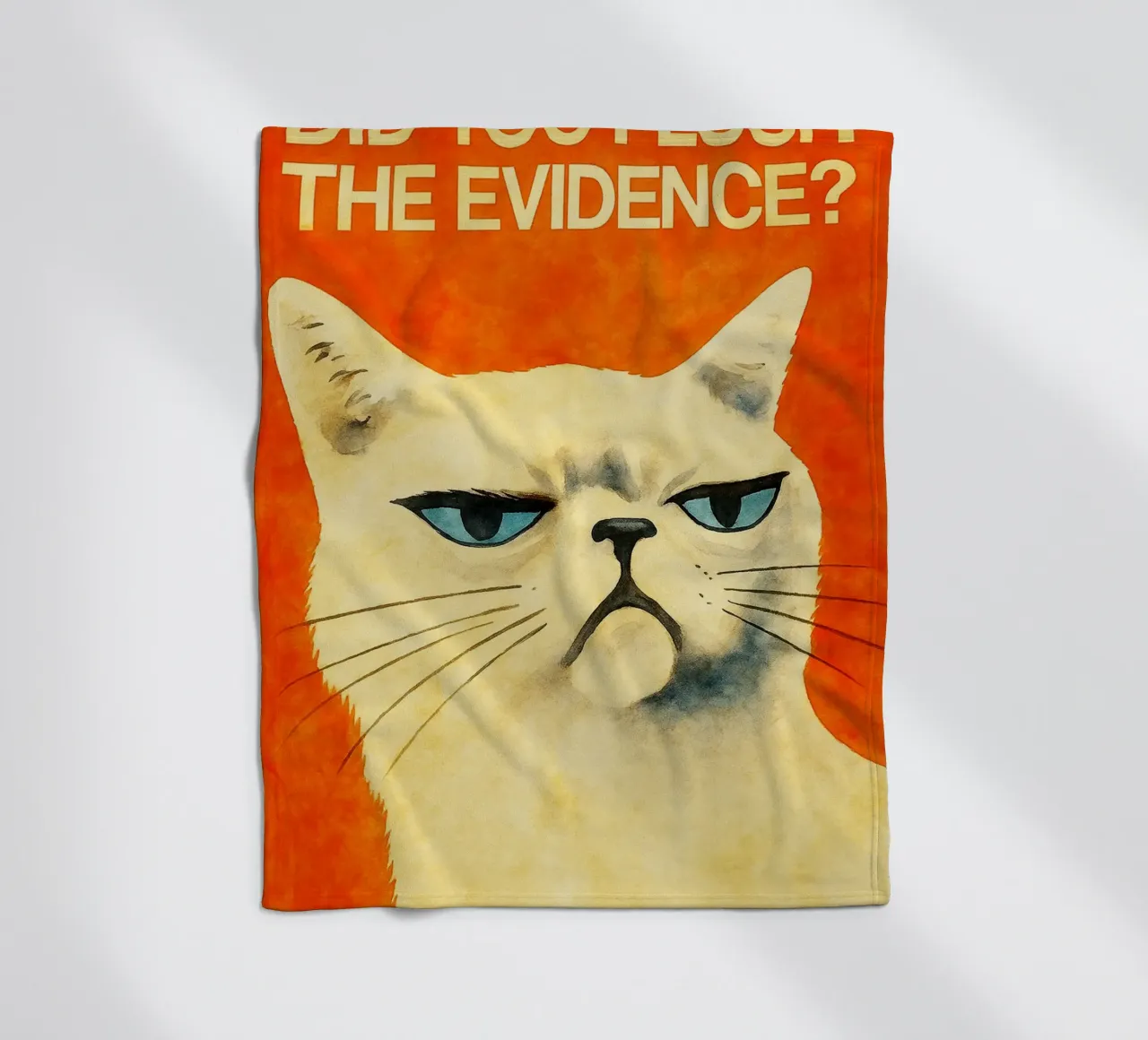 lustige Katze haben Sie die Beweise retro Kunst Zeichnung spülen Fleecedecke von genzaa