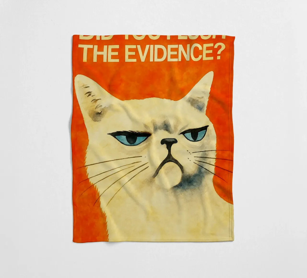 lustige Katze haben Sie die Beweise retro Kunst Zeichnung spülen Fleecedecke von genzaa