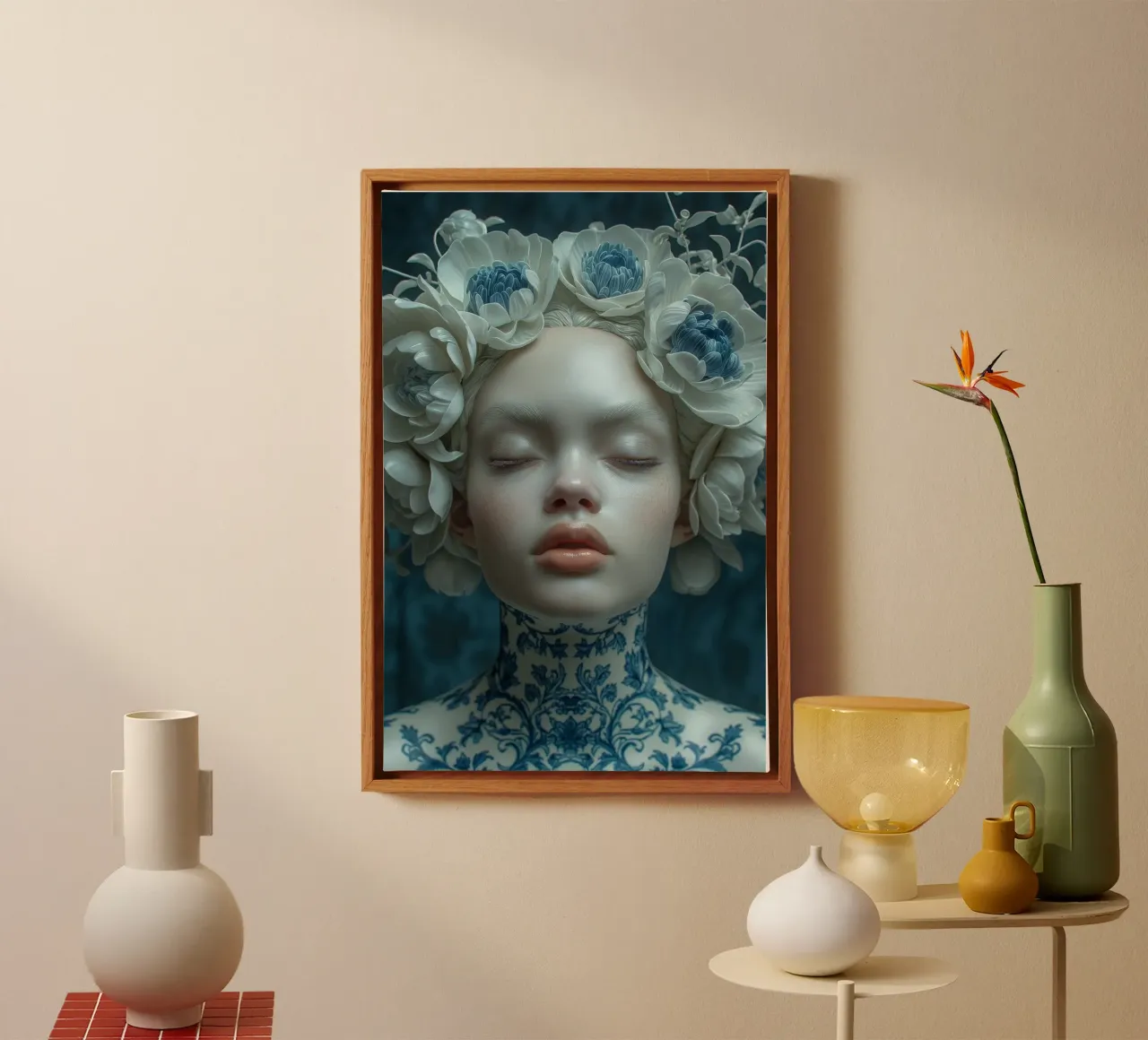 Muurkunst van Imagine canvas met Baklijst van Imagine