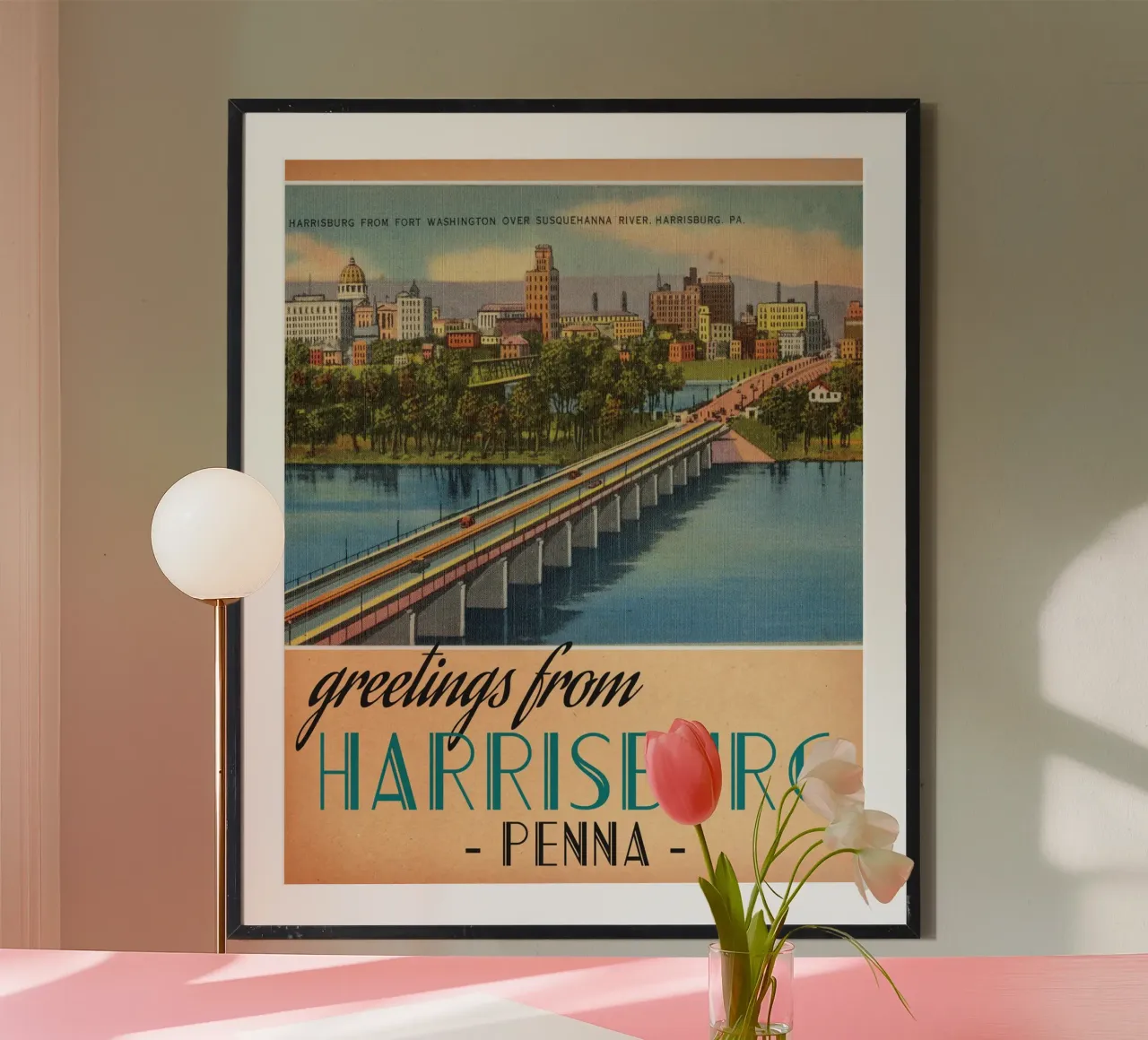 harrisburg poster con telaio in alluminio da Danielshop