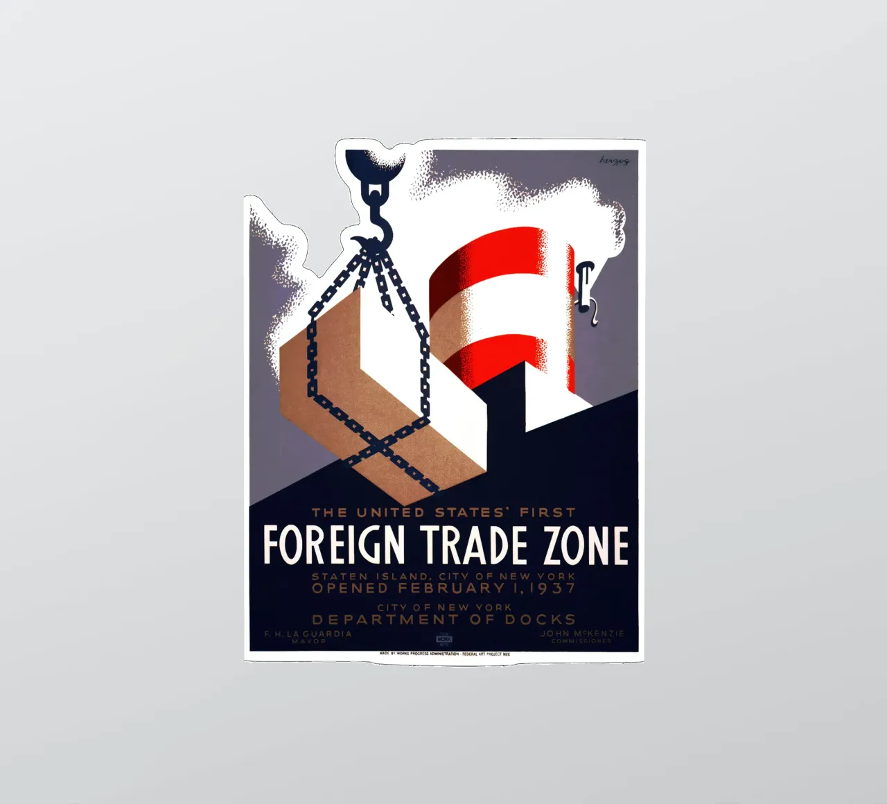 Harry Herzog First foreign trade zone sticker by Danielshop