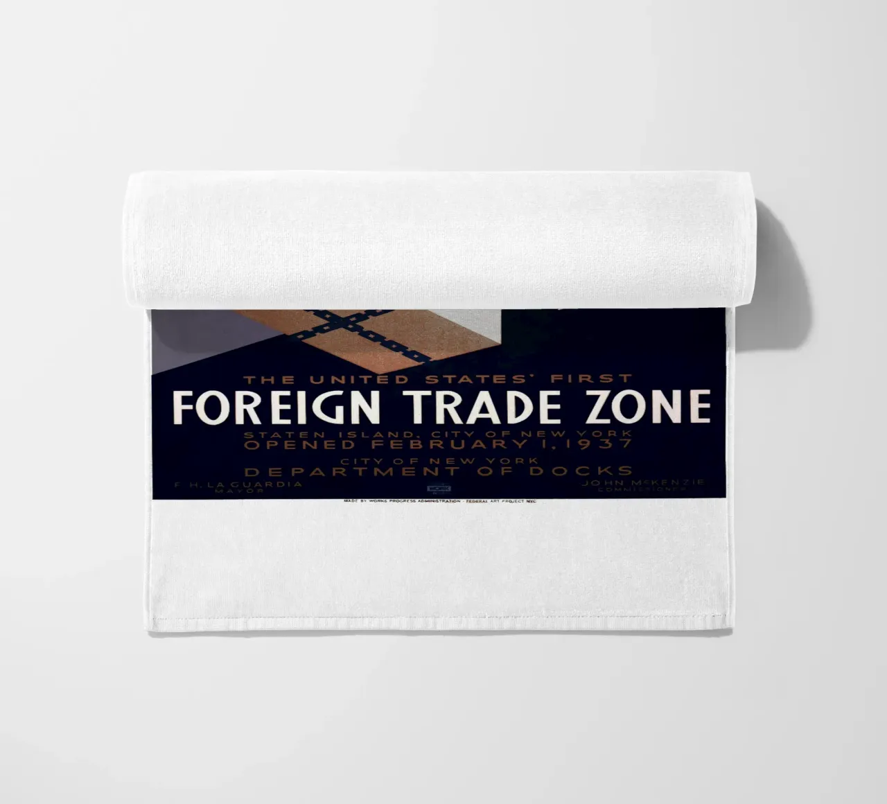 Harry Herzog First foreign trade zone beach towel by Danielshop