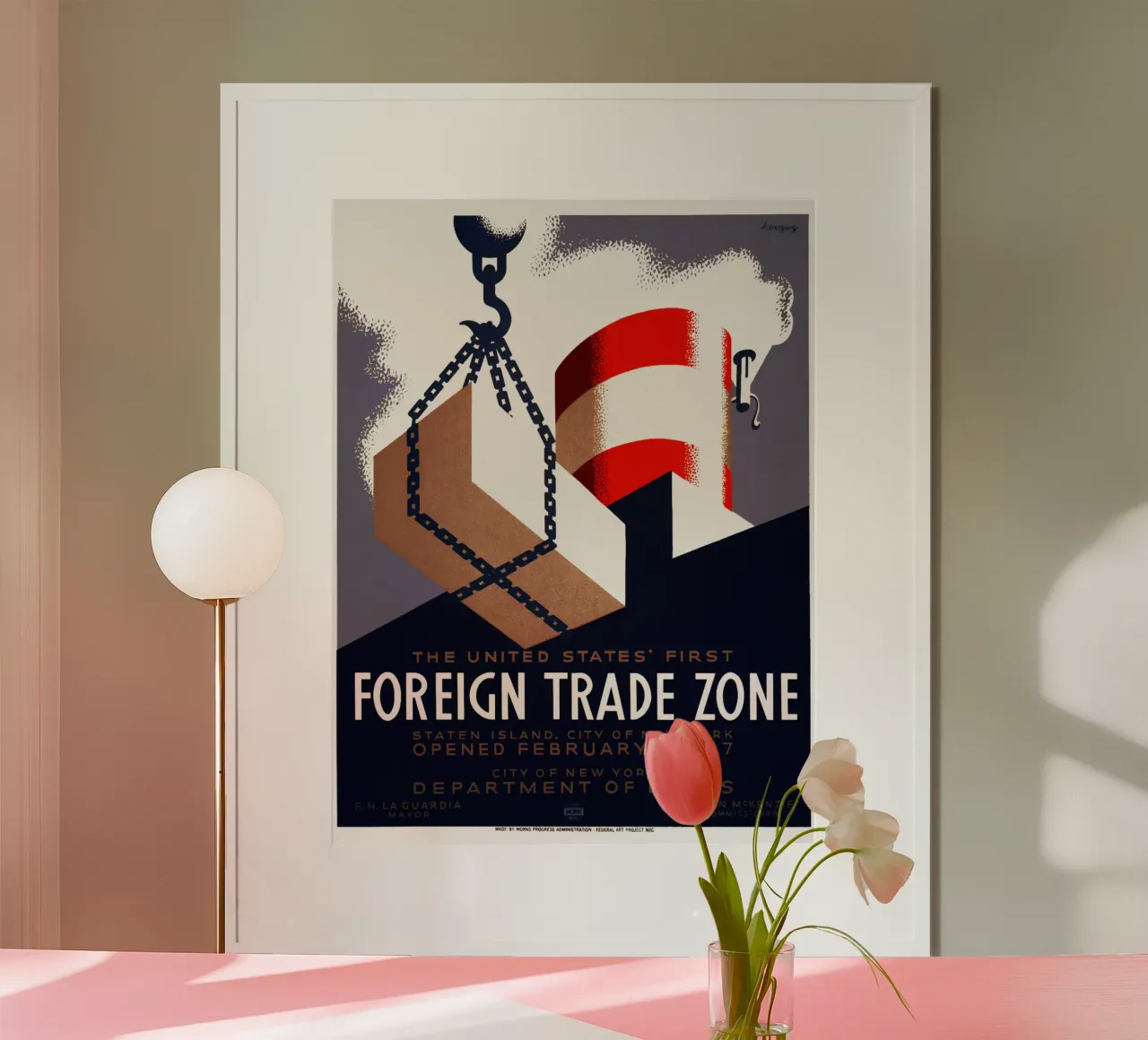 Harry Herzog Prima zona di commercio estero poster con telaio in plastica da Danielshop