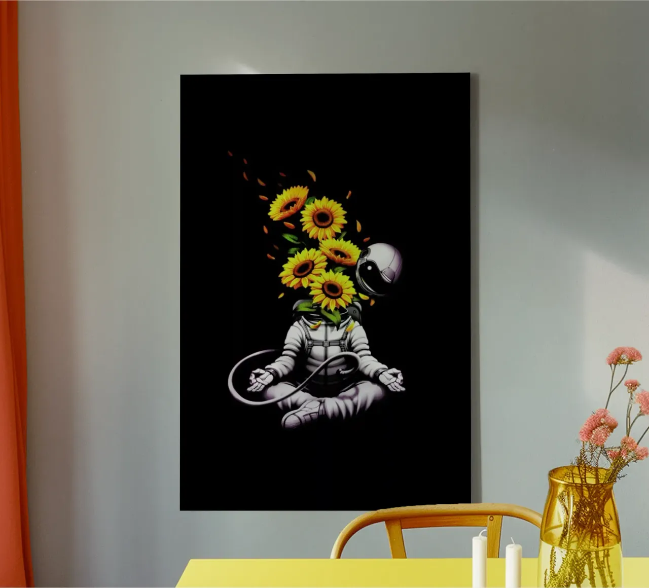 Meditation Astronaut Spring canvas van Tobe Fonseca