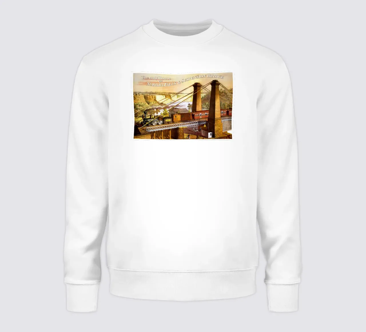 niagara falls train travel sweatshirt by Danielshop