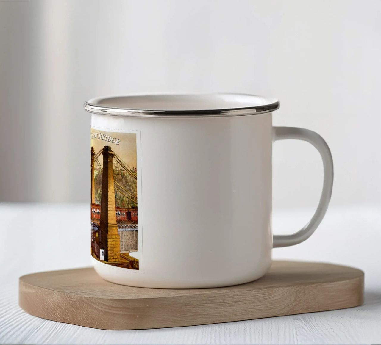 viaggio in treno alle cascate del niagara tazza in smalto da Danielshop