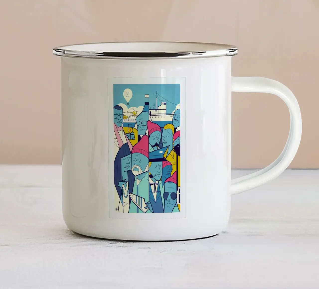 ZISSOU taza de esmalte de Ale Giorgini