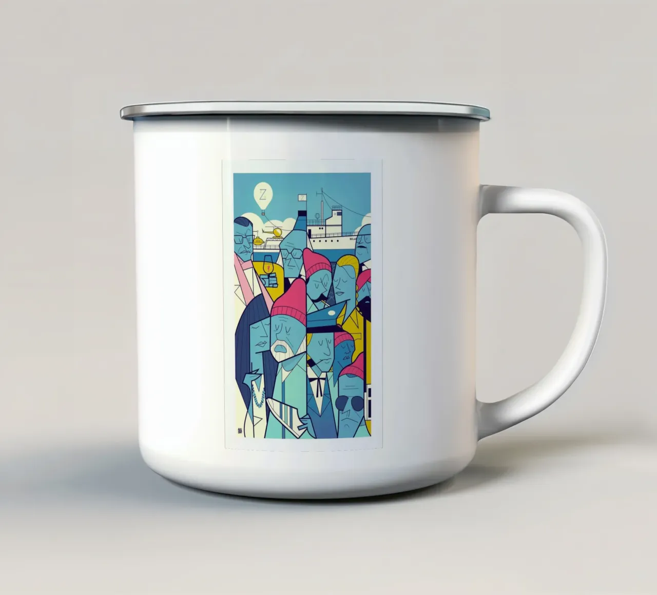 ZISSOU taza de esmalte de Ale Giorgini
