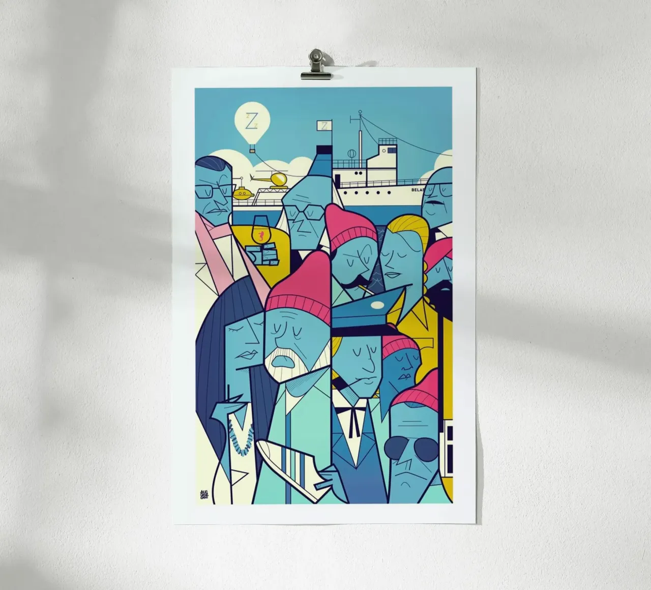 ZISSOU poster con telaio in plastica da Ale Giorgini