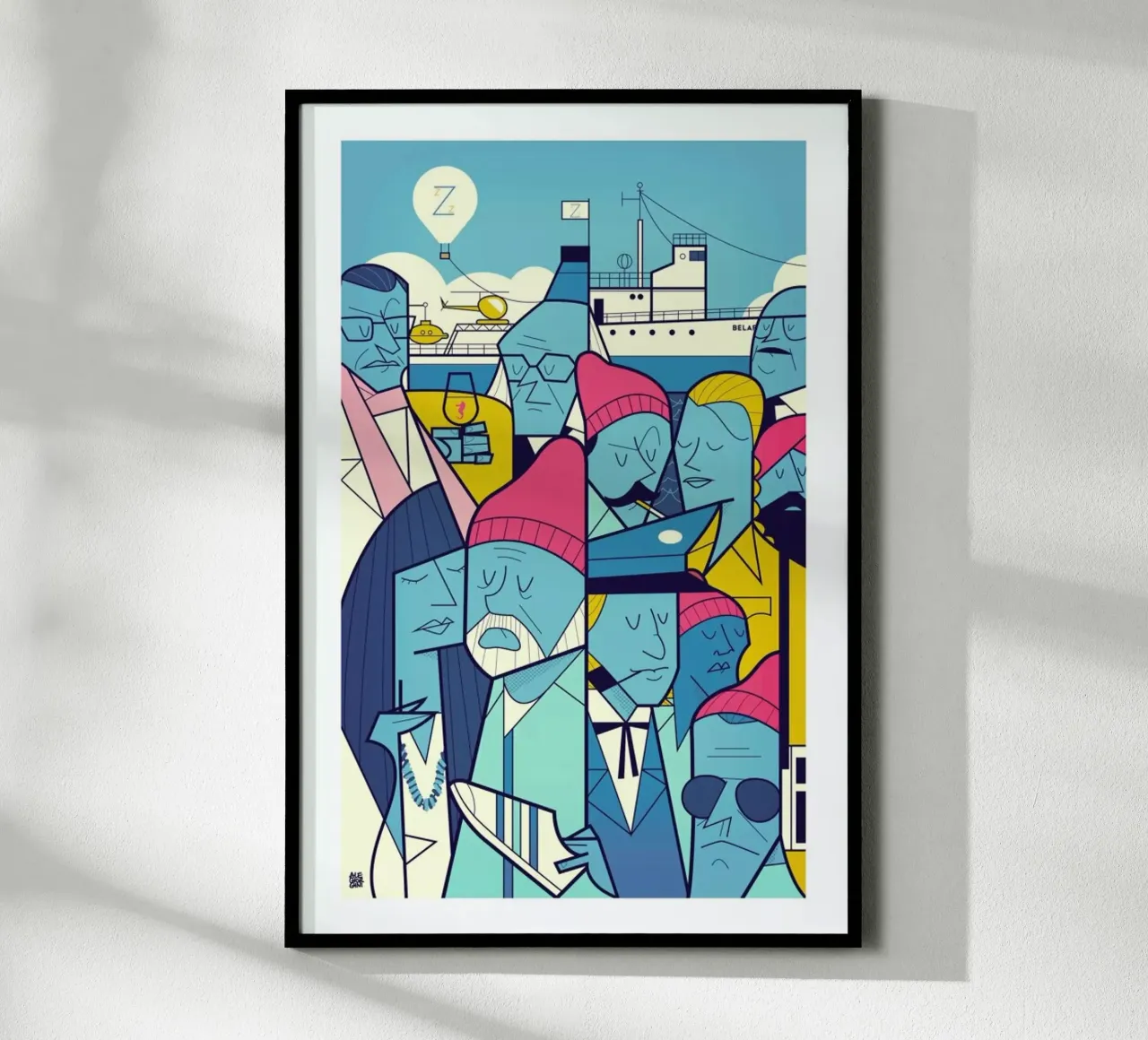 ZISSOU poster con telaio in plastica da Ale Giorgini