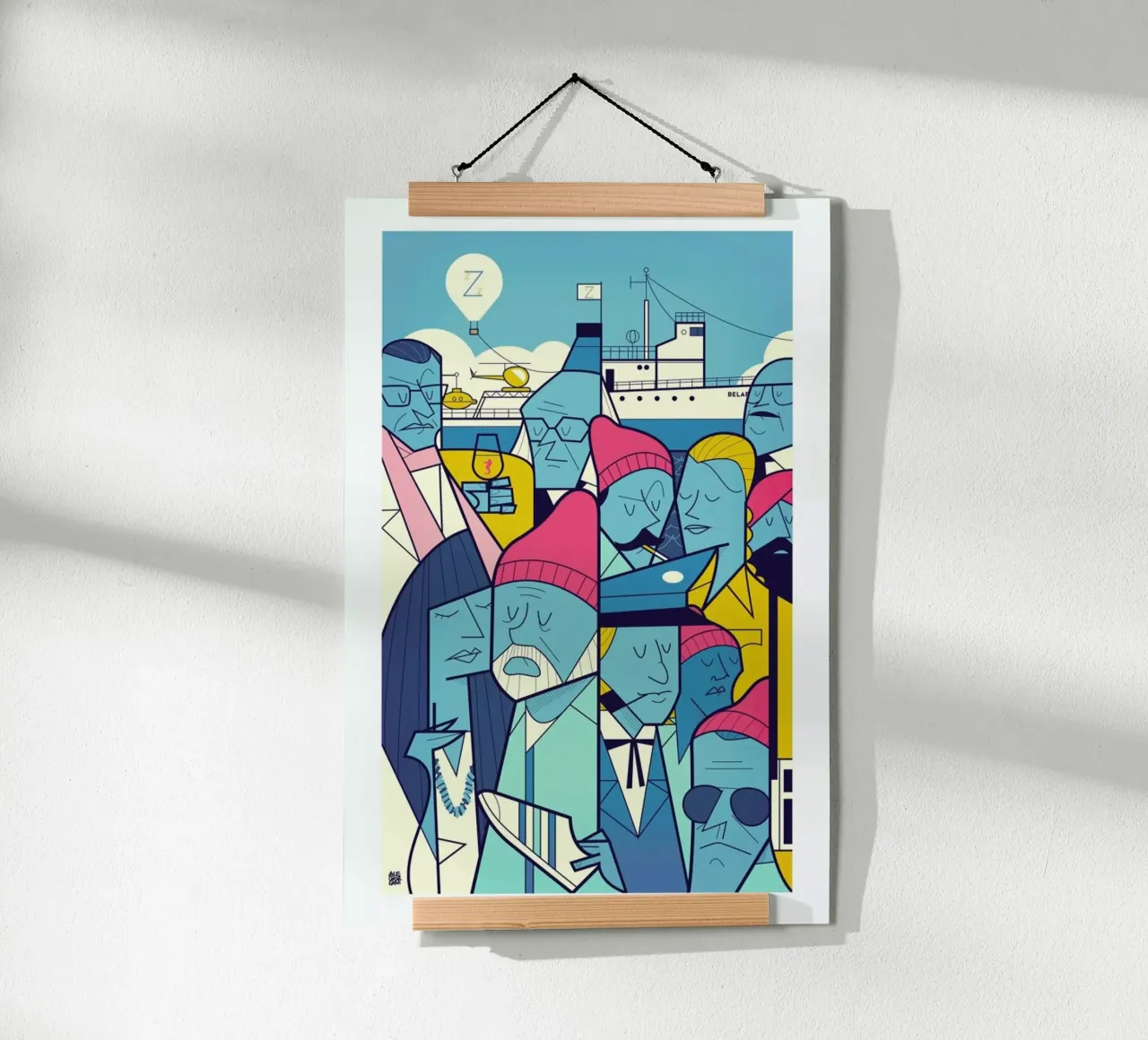 ZISSOU poster con telaio in plastica da Ale Giorgini