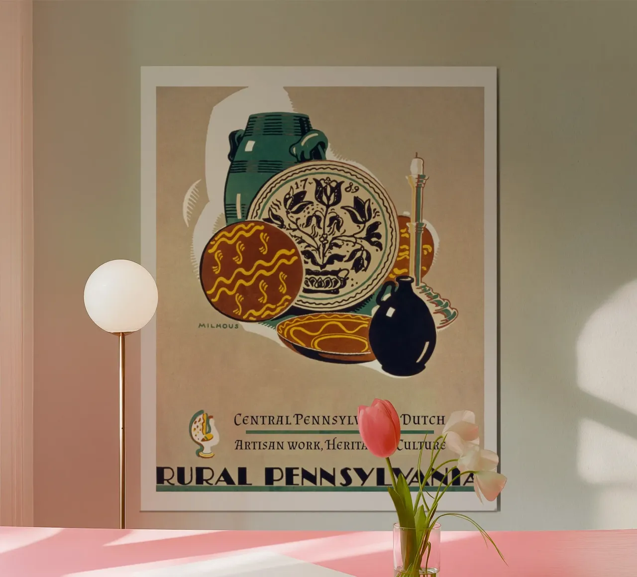 penna olandese pennsylvania rurale poster da Danielshop