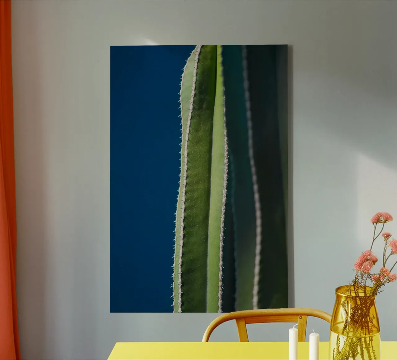 cactus nature canvas with Floater frame by Earthly Visions