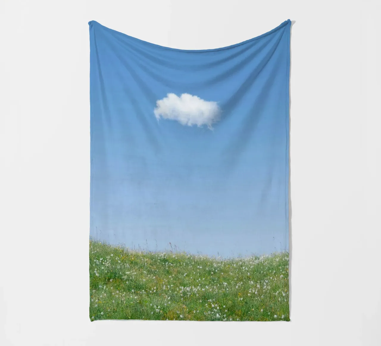 cloud single cloud fleece blanket by Earthly Visions
