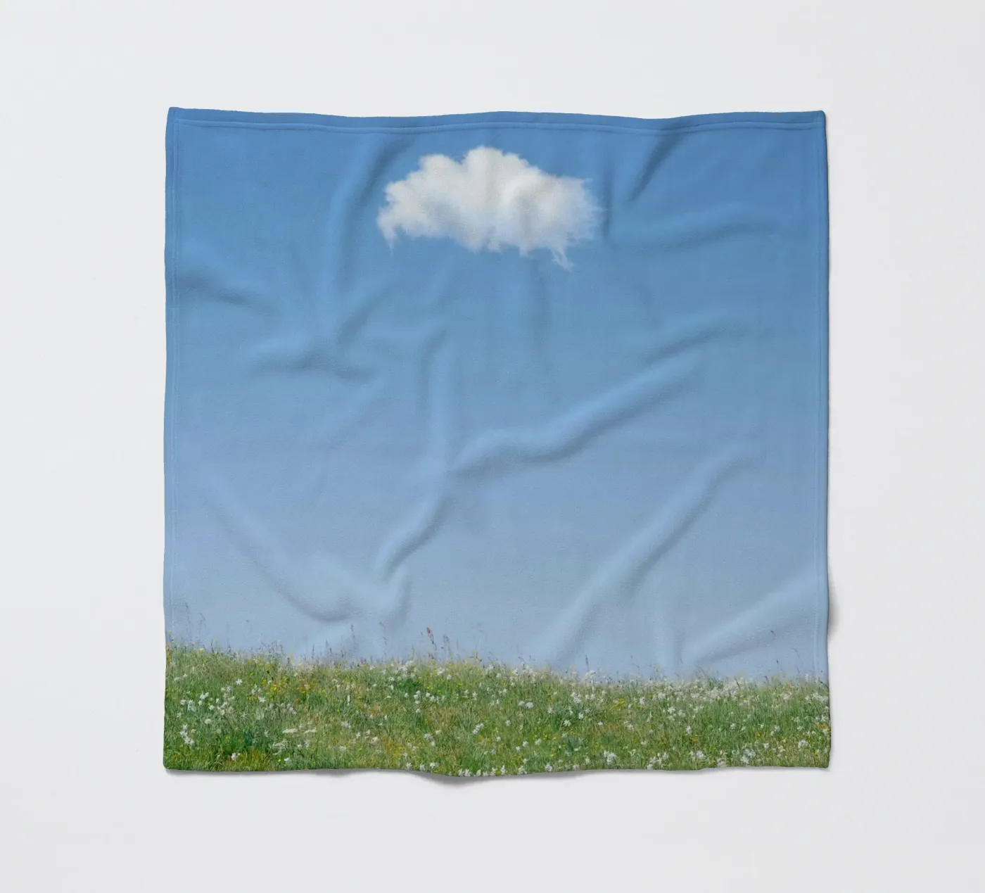 cloud single cloud fleece blanket by Earthly Visions