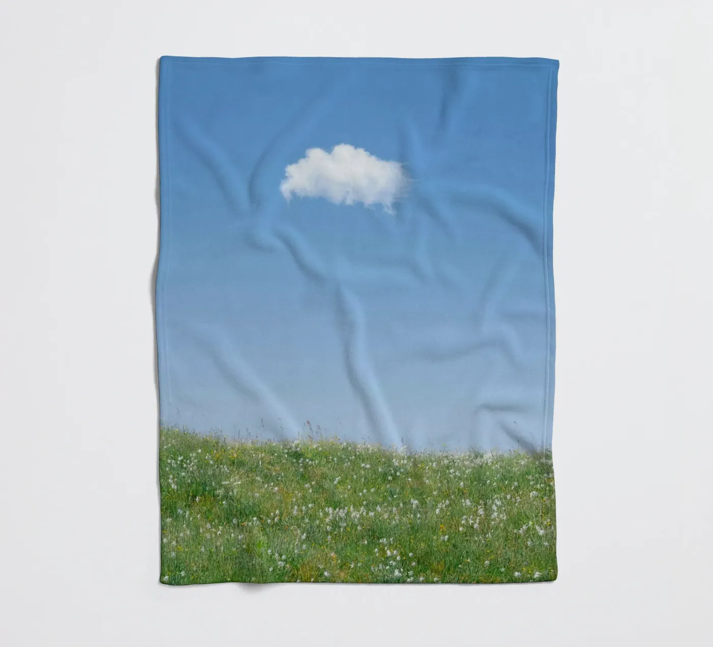 cloud single cloud fleece blanket by Earthly Visions