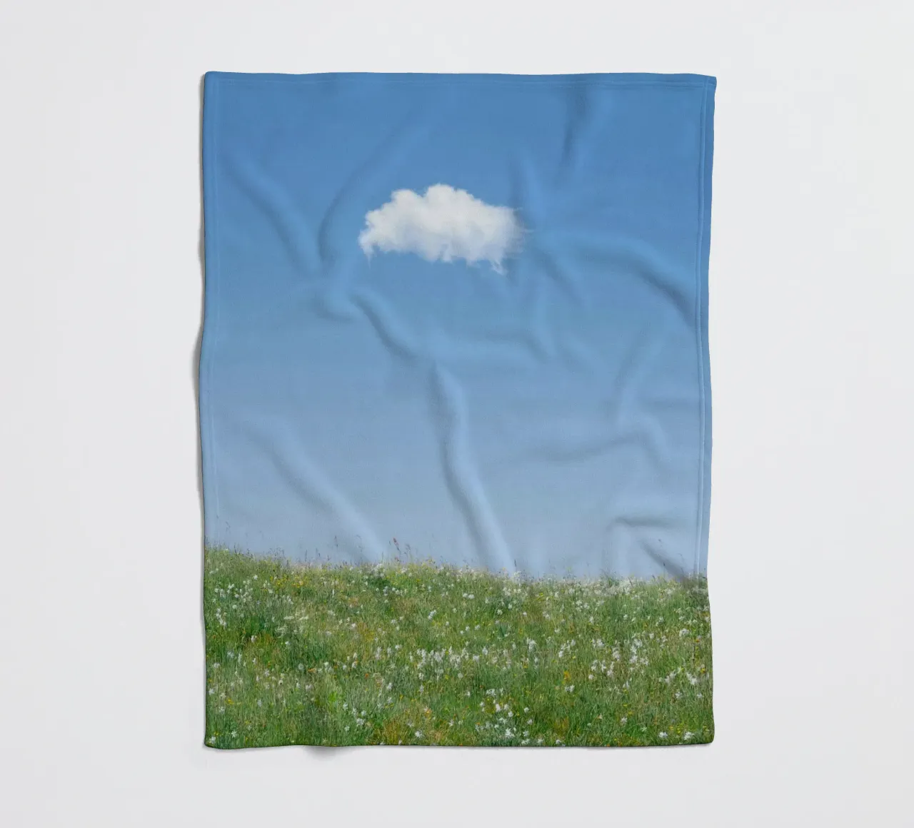cloud single cloud fleece blanket by Earthly Visions