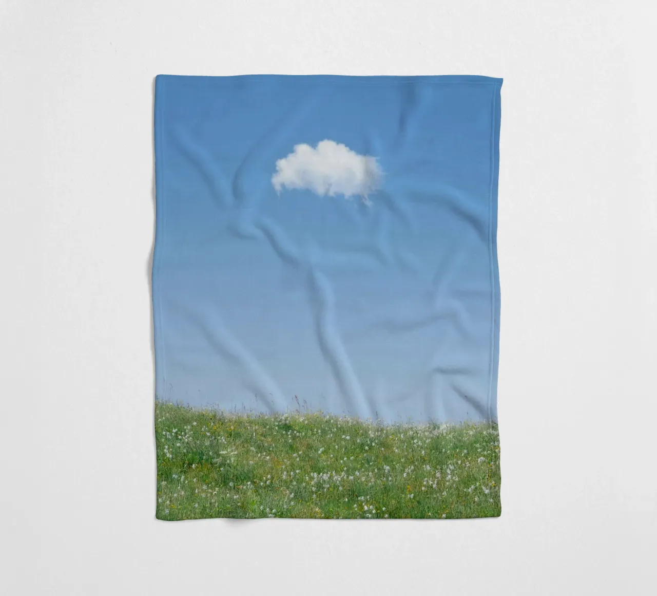 cloud single cloud fleece blanket by Earthly Visions