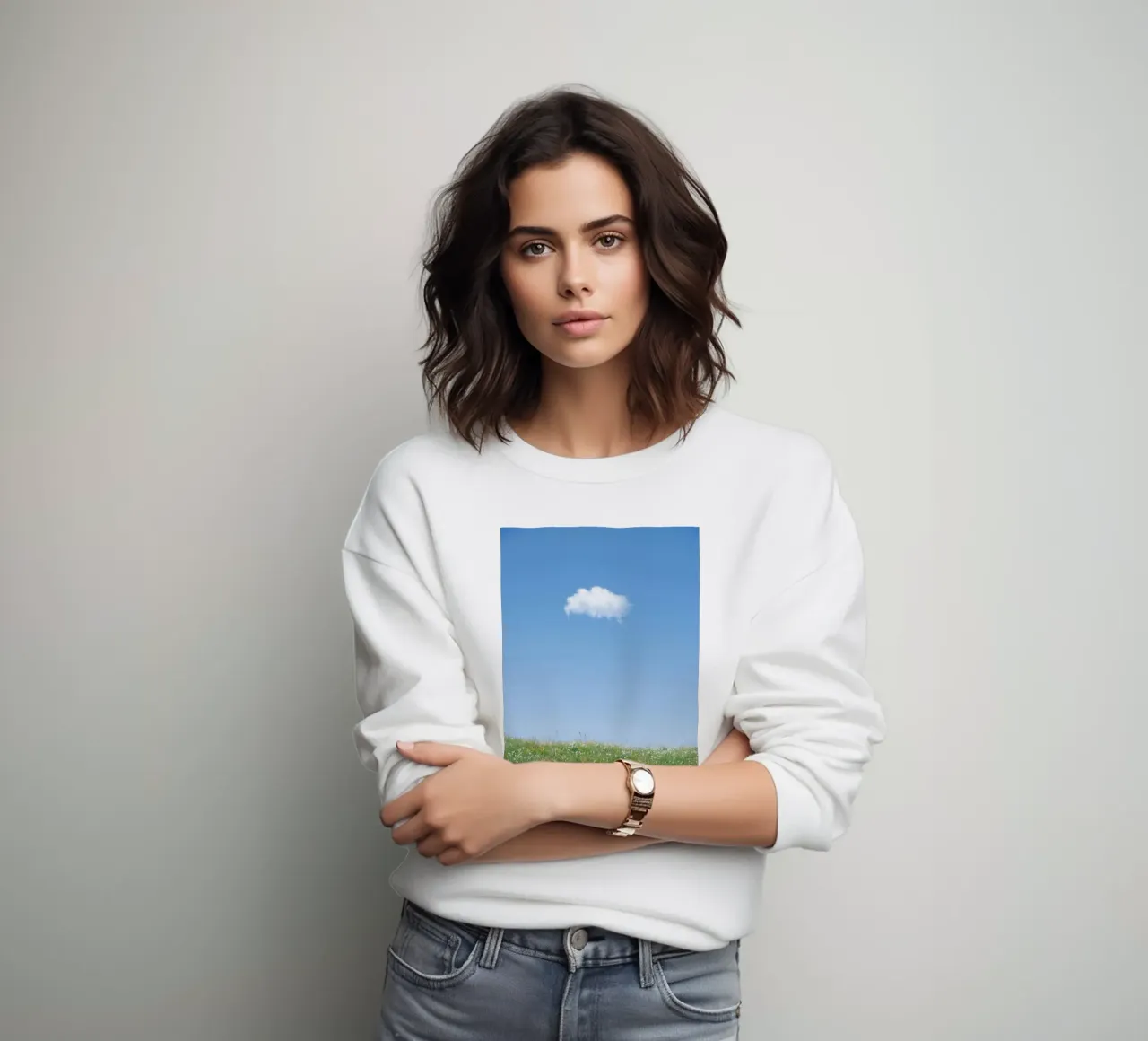 cloud single cloud sweatshirt by Earthly Visions