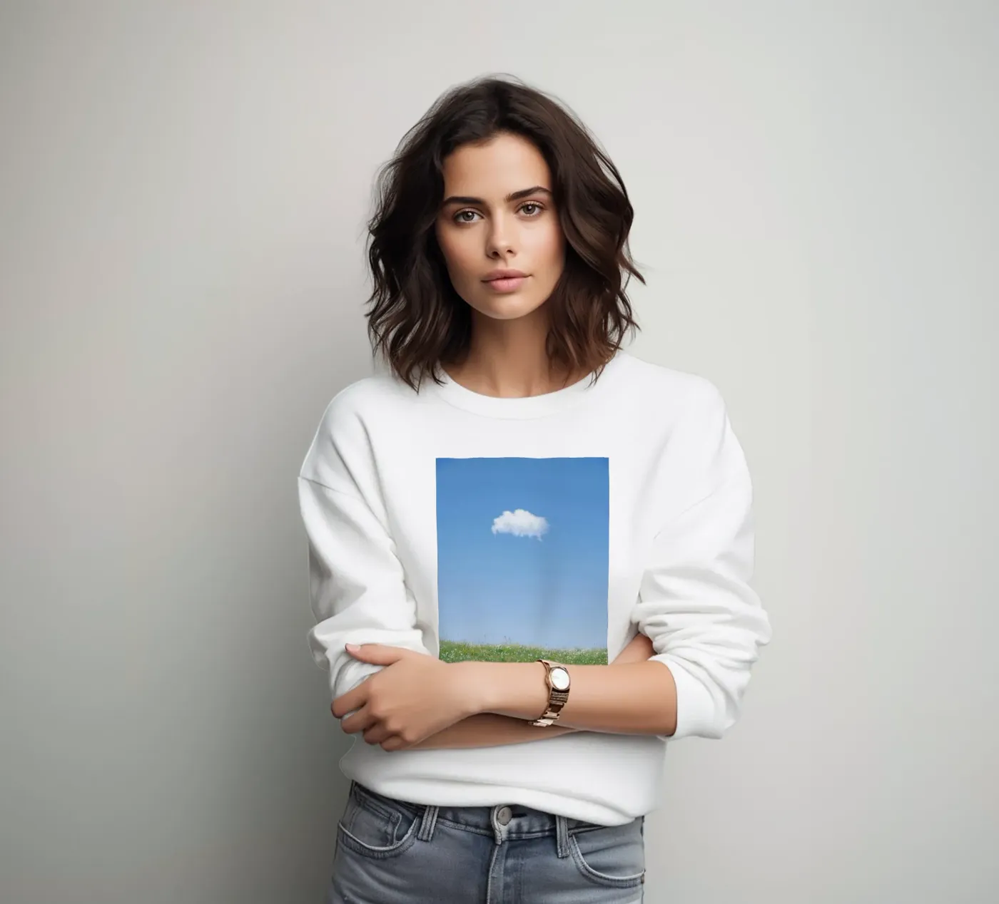 Wolke einzelne Wolke Sweatshirt von Earthly Visions