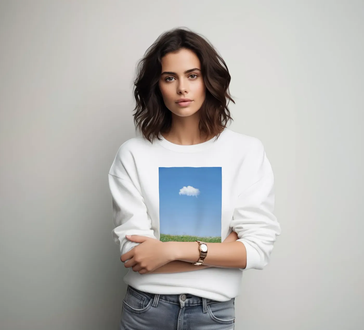 Wolke einzelne Wolke Sweatshirt von Earthly Visions