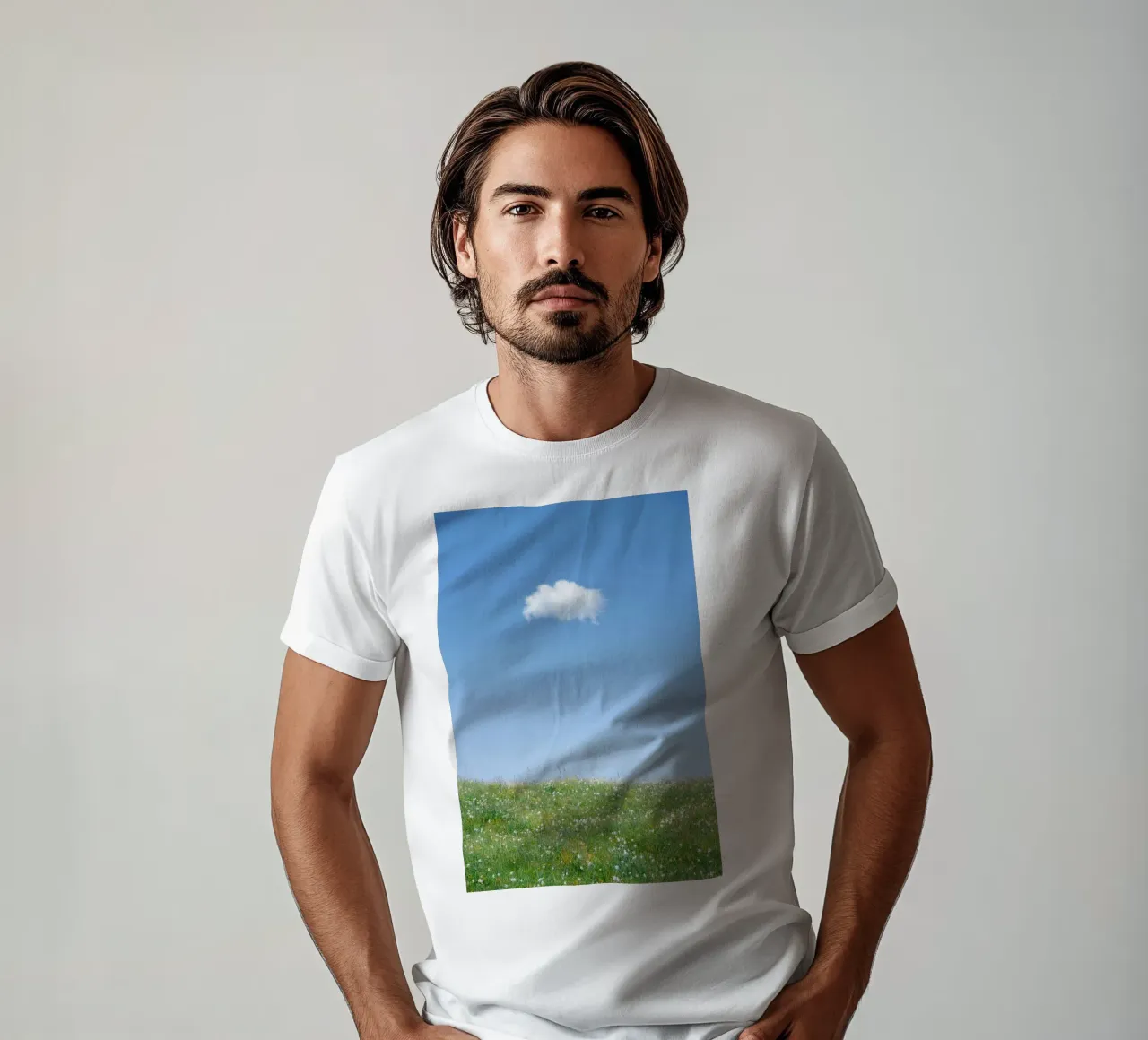 cloud single cloud t-shirt by Earthly Visions