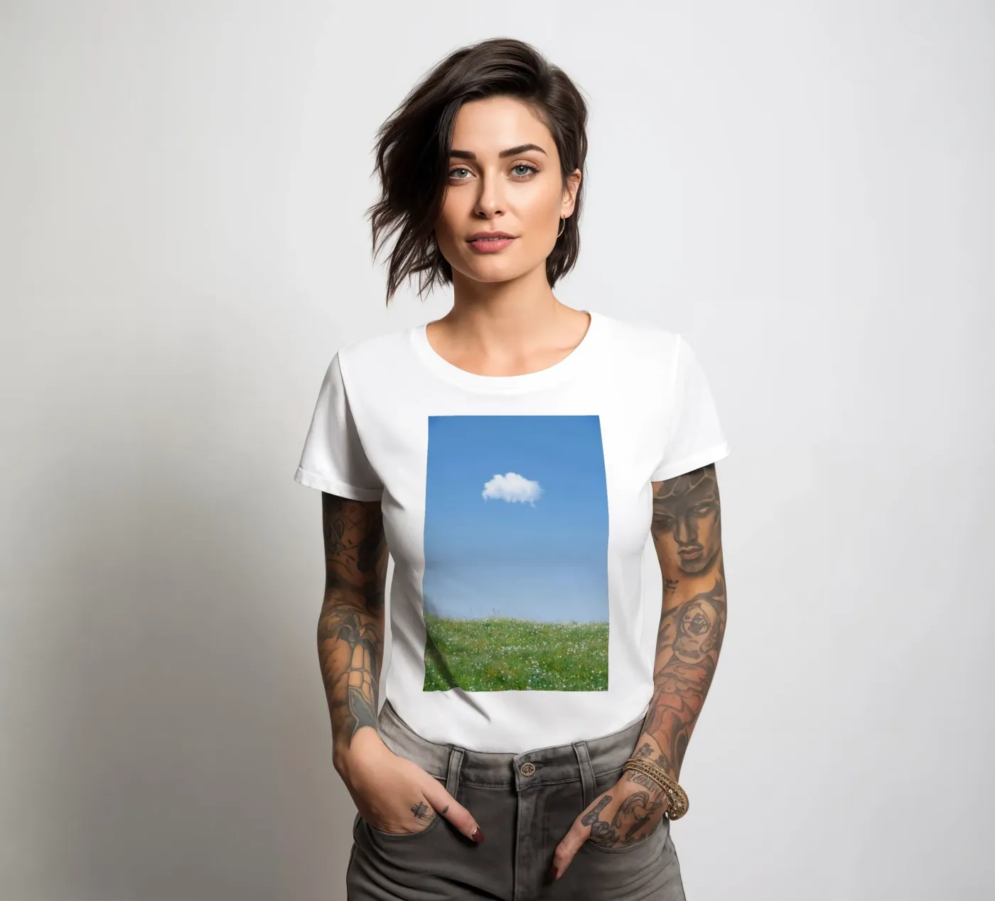 nuvola singola t-shirt da donna da Earthly Visions