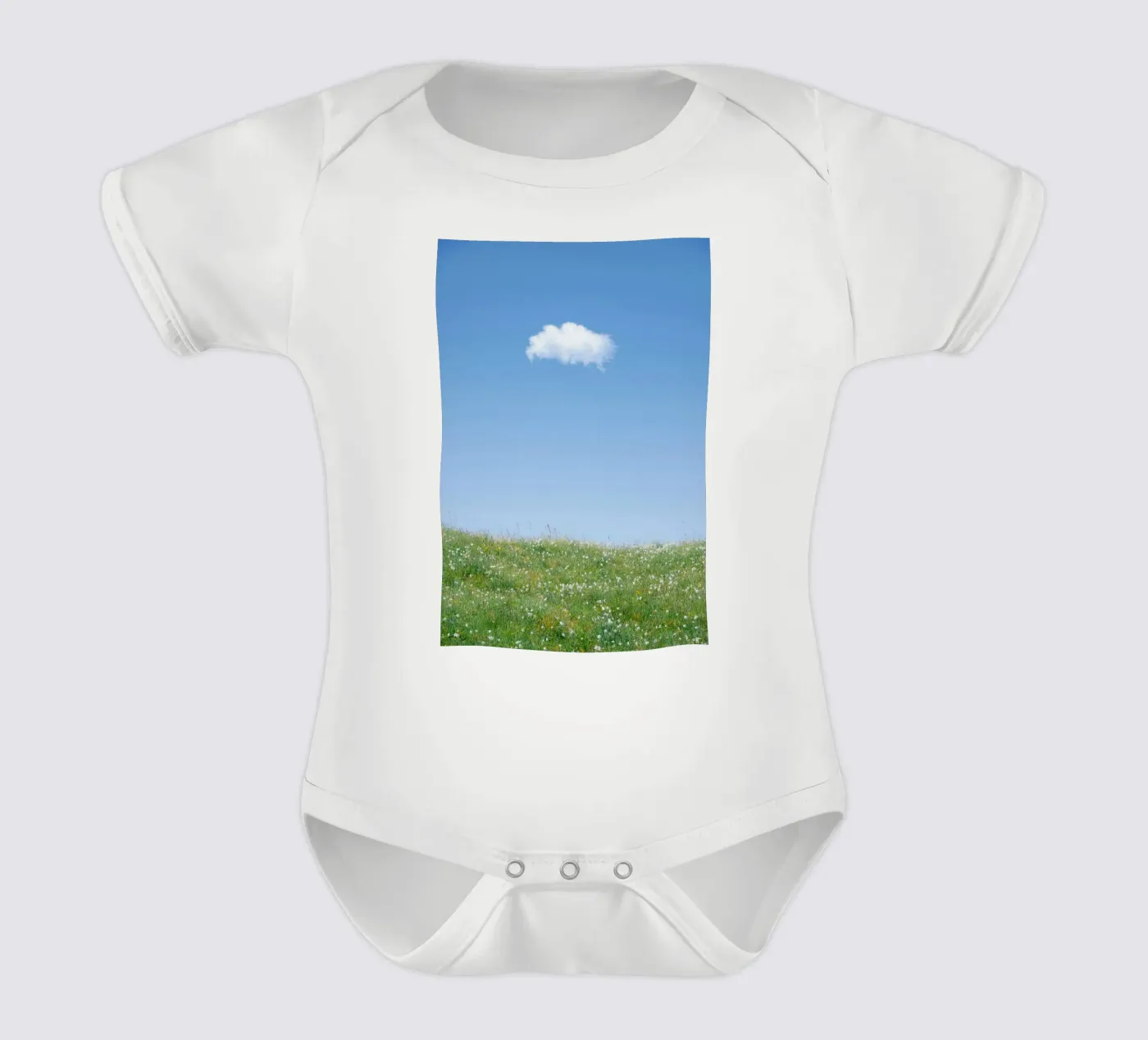 cloud single cloud Kurzarm Babybody von Earthly Visions