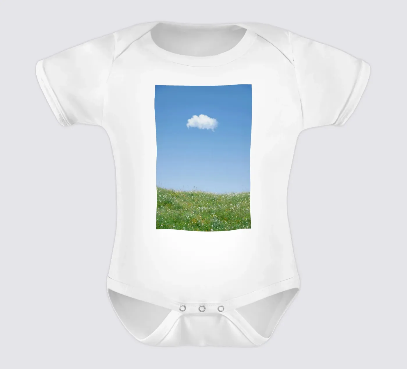 cloud single cloud Kurzarm Babybody von Earthly Visions
