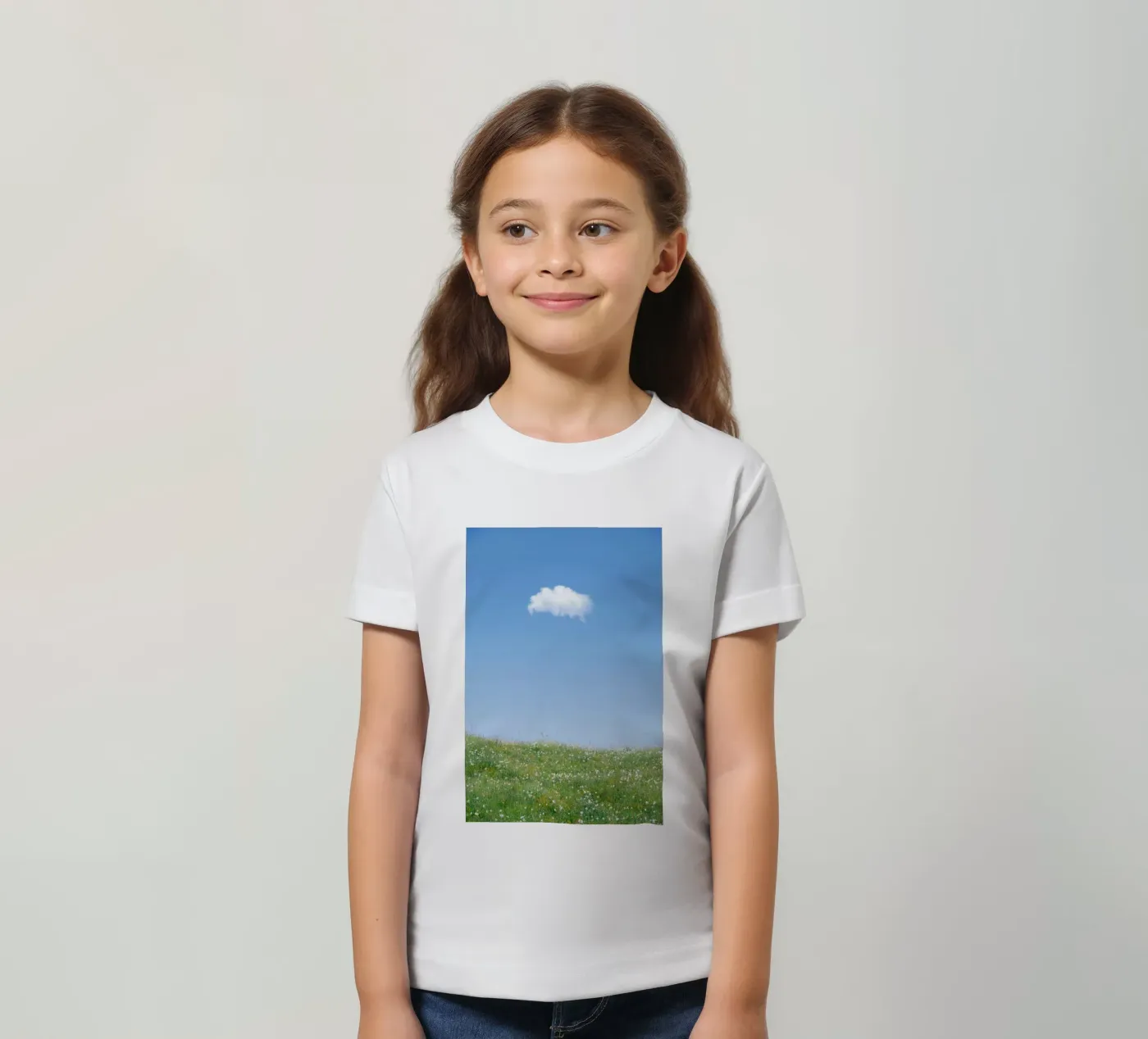 cloud single cloud kids t-shirt by Earthly Visions
