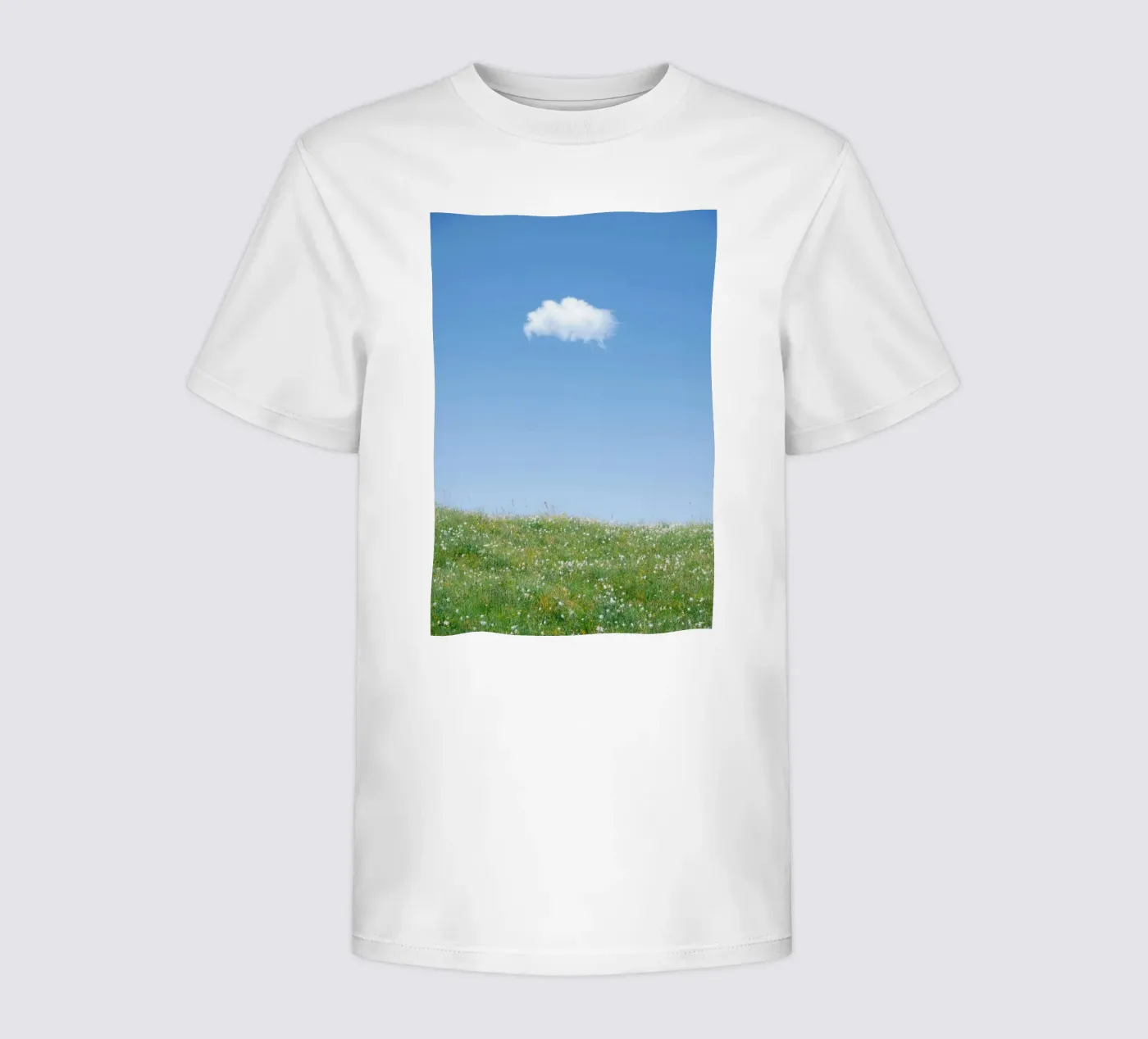 cloud single cloud kids t-shirt by Earthly Visions