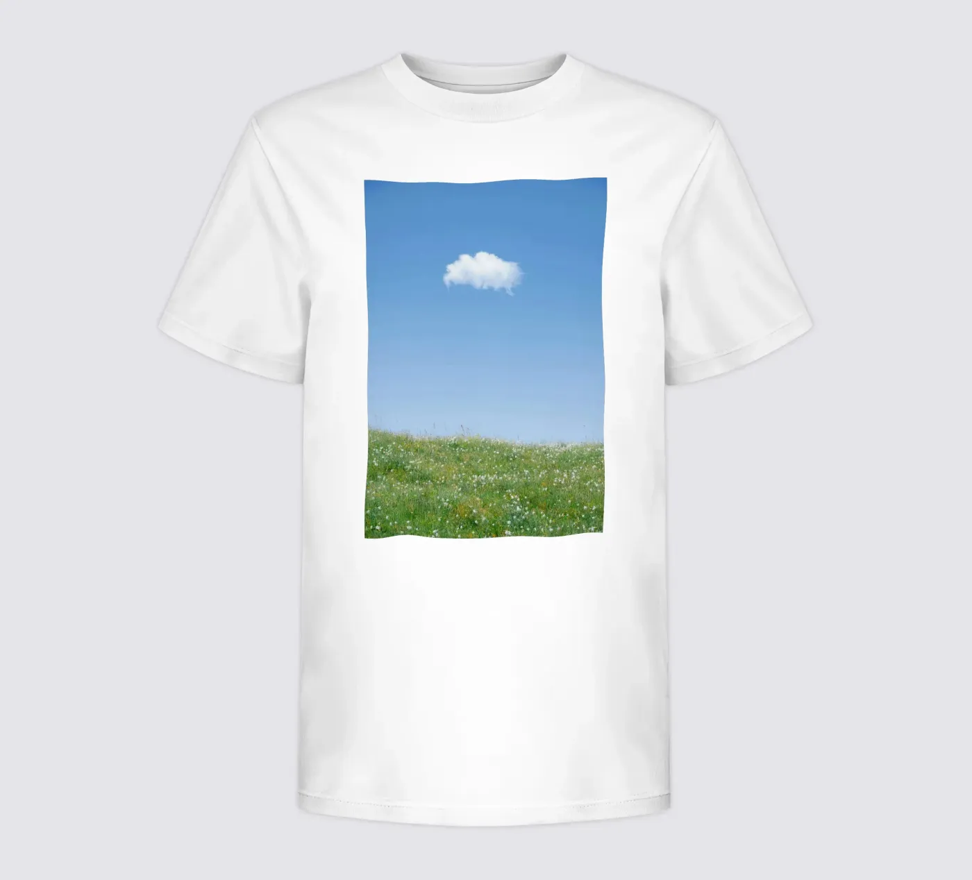 cloud single cloud kids t-shirt by Earthly Visions