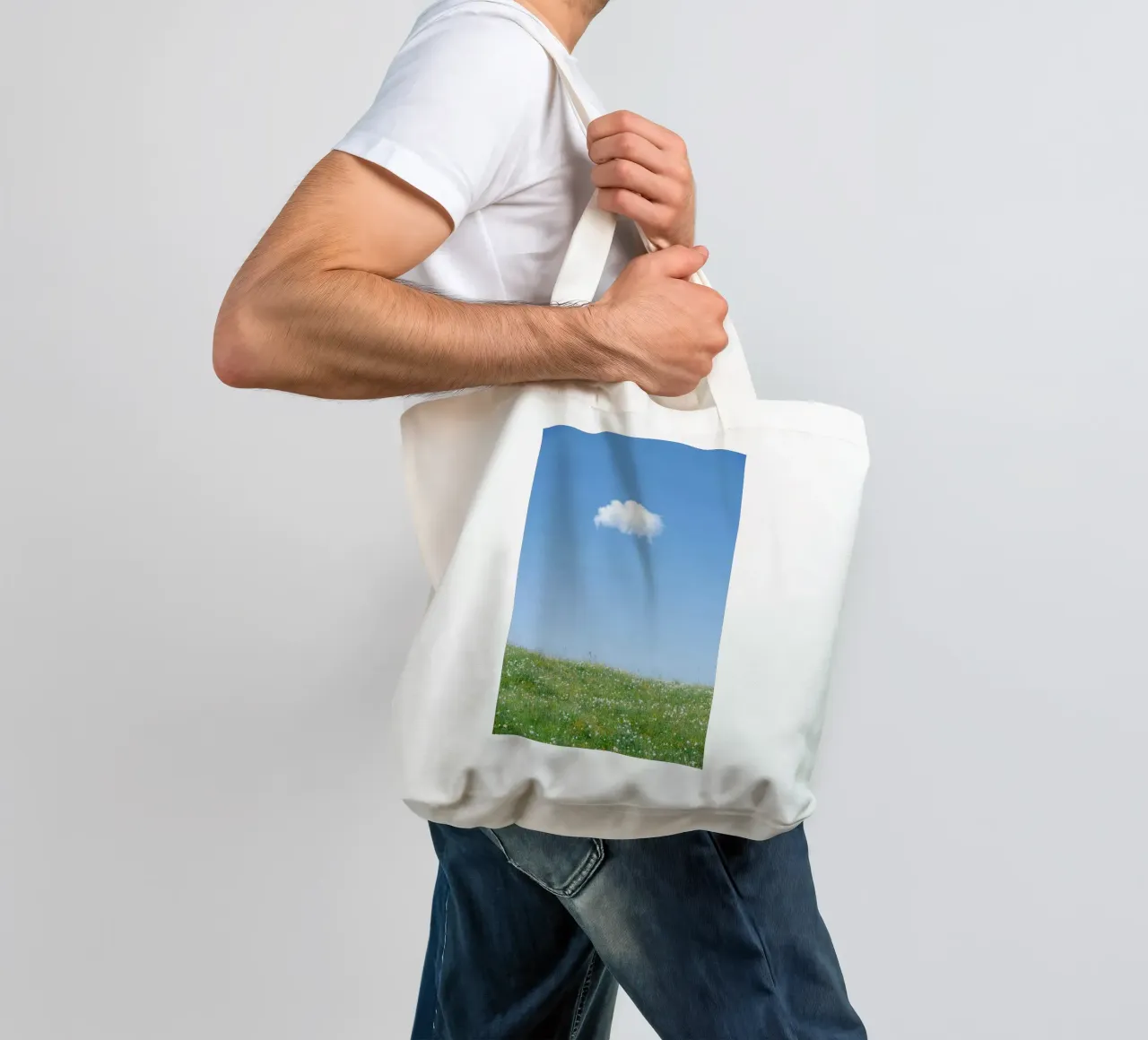 cloud single cloud tote bag by Earthly Visions
