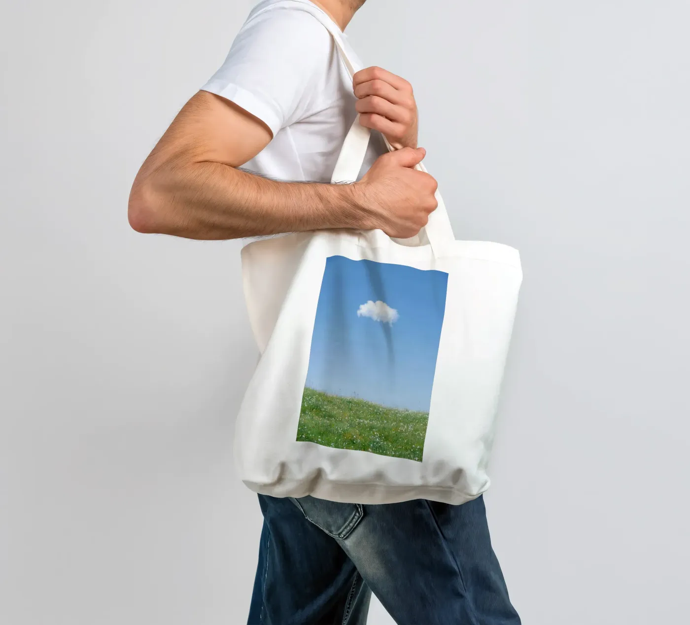 cloud single cloud tote bag by Earthly Visions