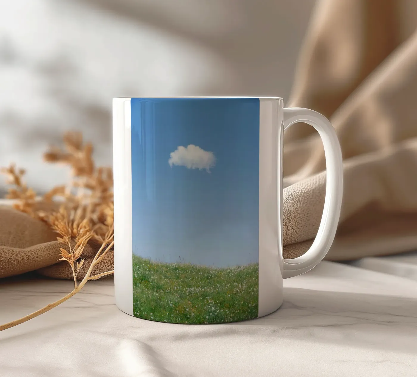 cloud single cloud ceramic mug by Earthly Visions