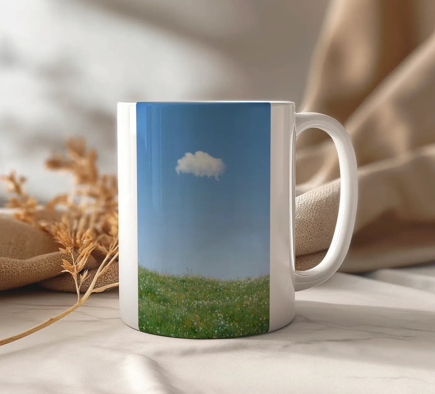 cloud single cloud ceramic mug by Earthly Visions