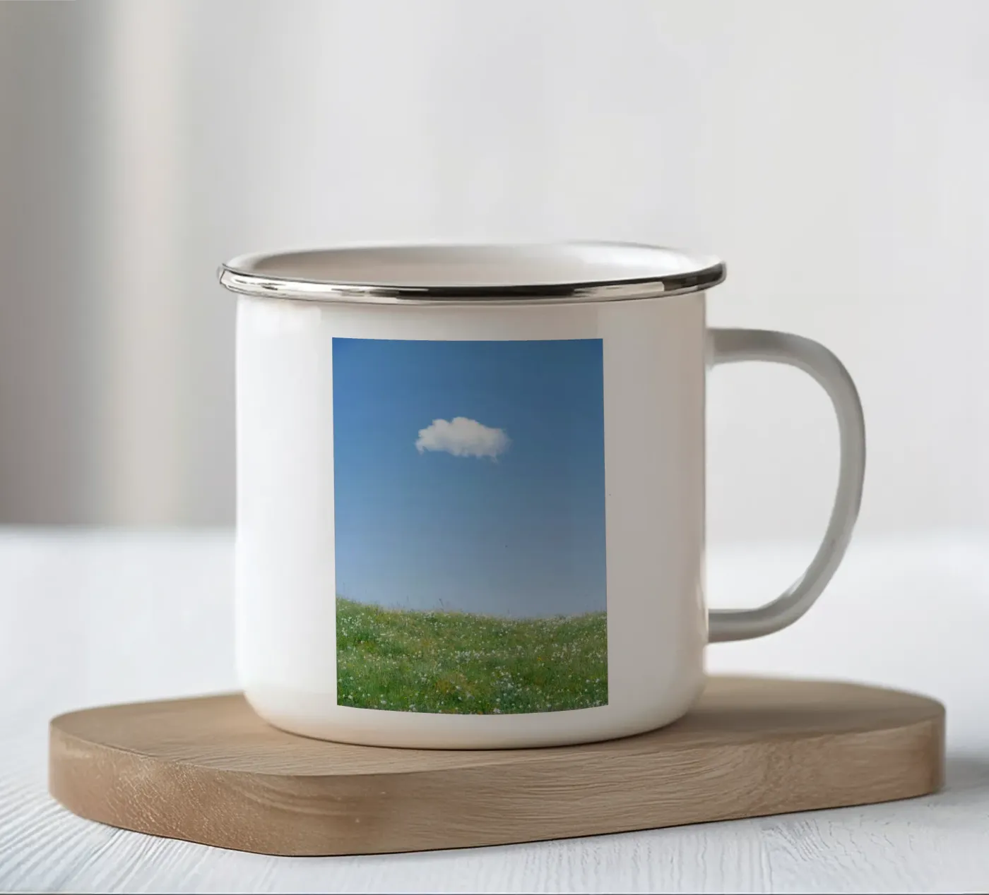 cloud enkele cloud emaille mok van Earthly Visions