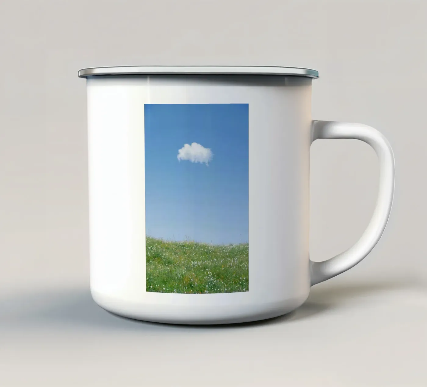 cloud single cloud enamel mug by Earthly Visions