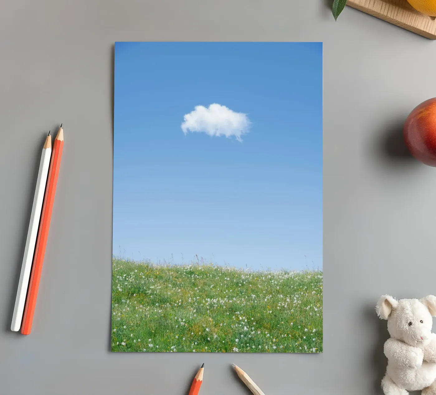 Wolke einzelne Wolke Stickerbogen von Earthly Visions